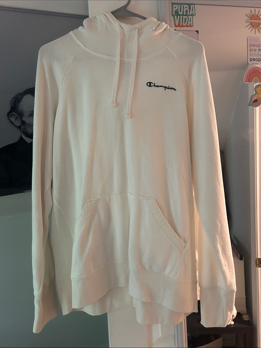 Champion Off-White/Cream Cowl Neck Hoodie